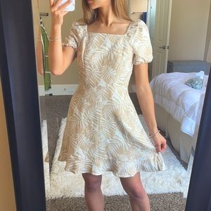 Palm Tie Back Flare Dress